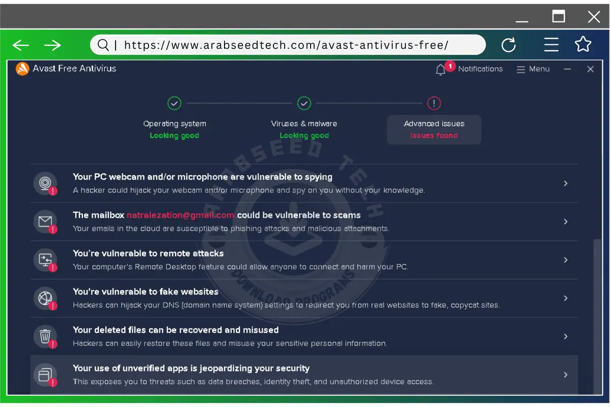 تحميل برنامج افاست للكمبيوتر كامل Avast Antivirus Download