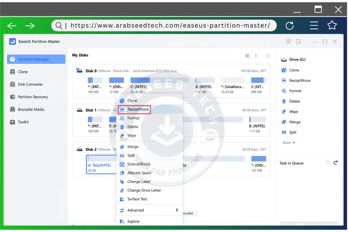 Easeus Partition Master كامل