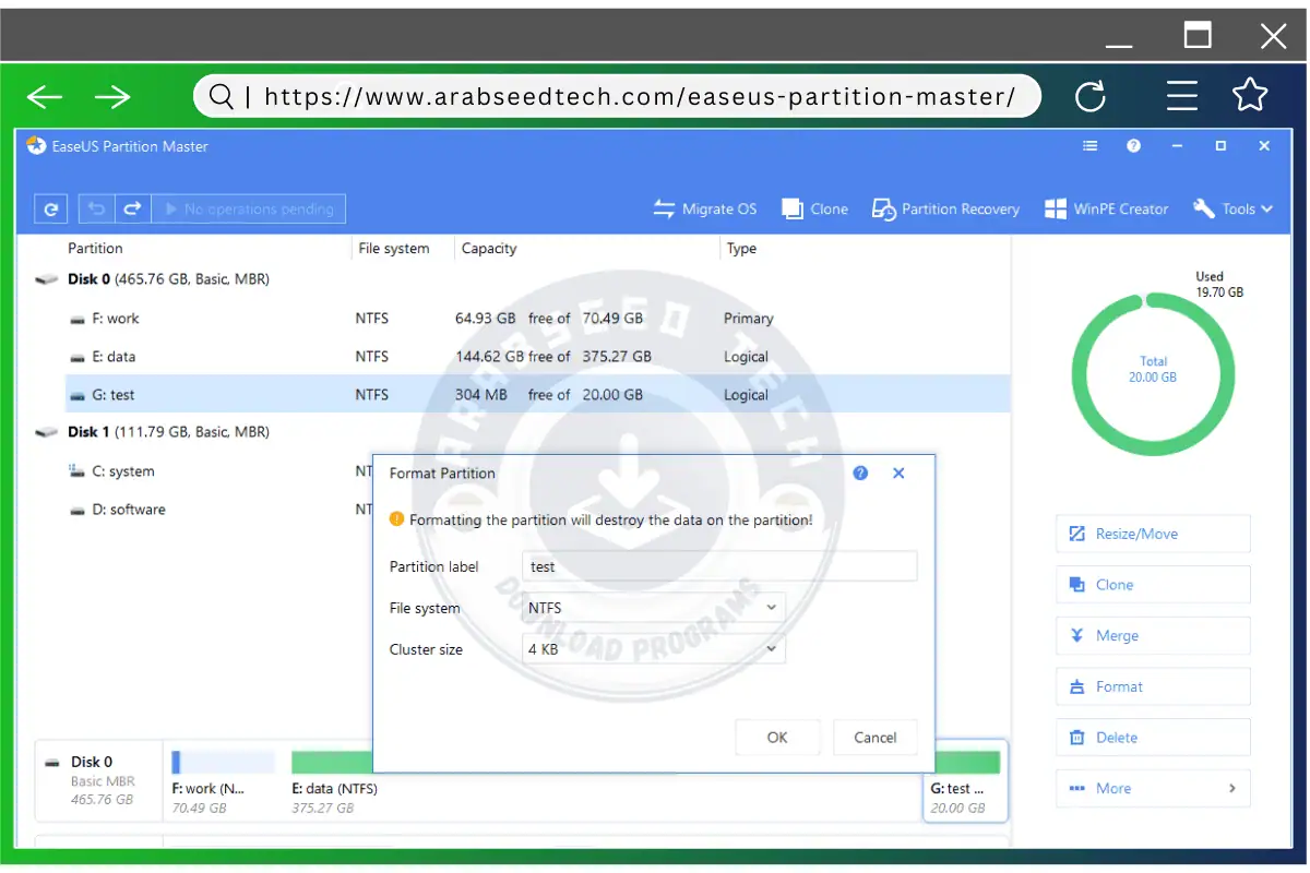 EaseUS Partition Master Free