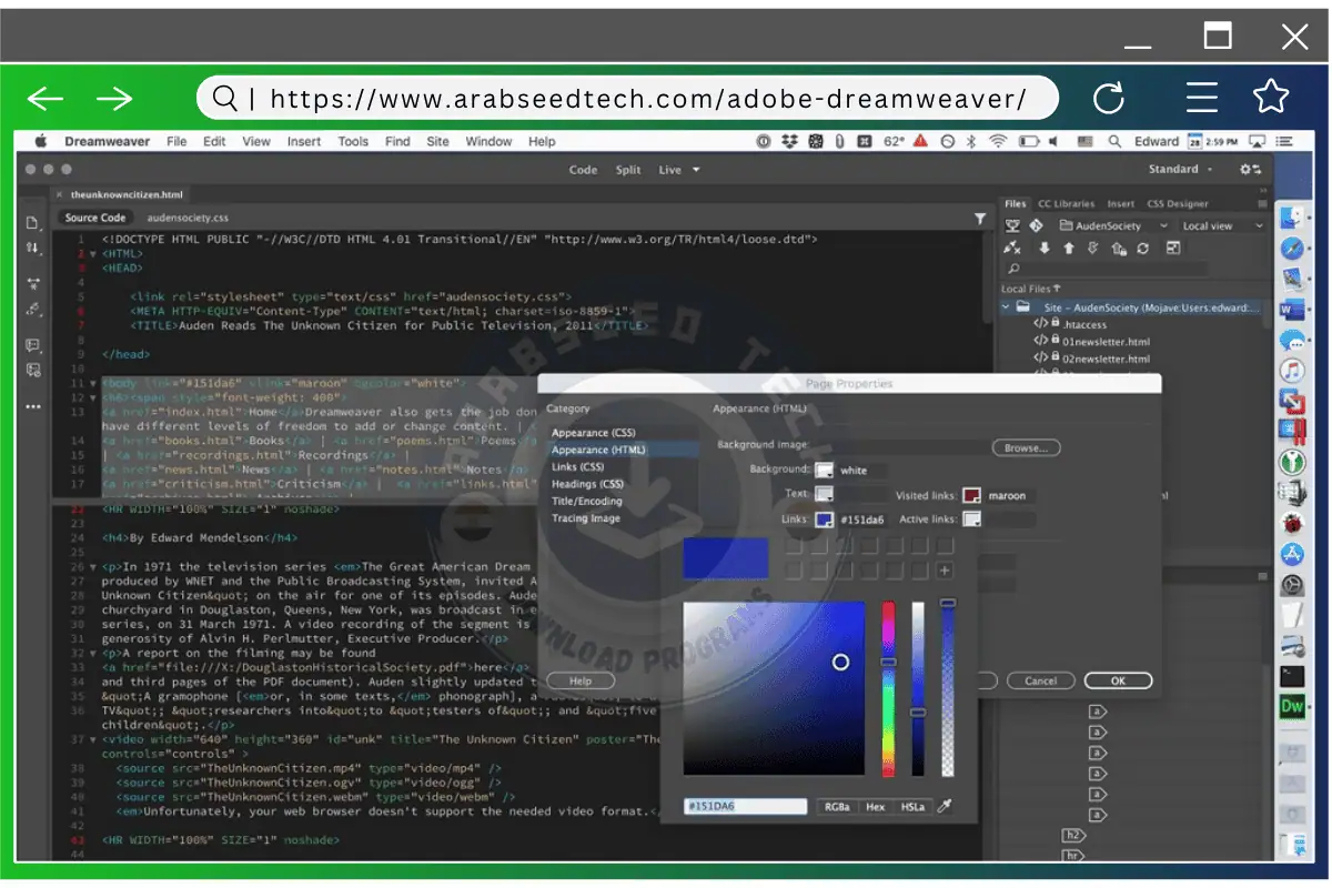 تحميل برنامج Adobe Dreamweaver