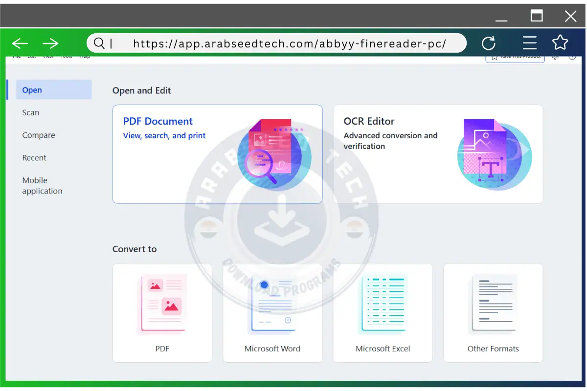 تحميل برنامج ABBYY FineReader مع الكراك للكمبيوتر من موقع ميديافاير