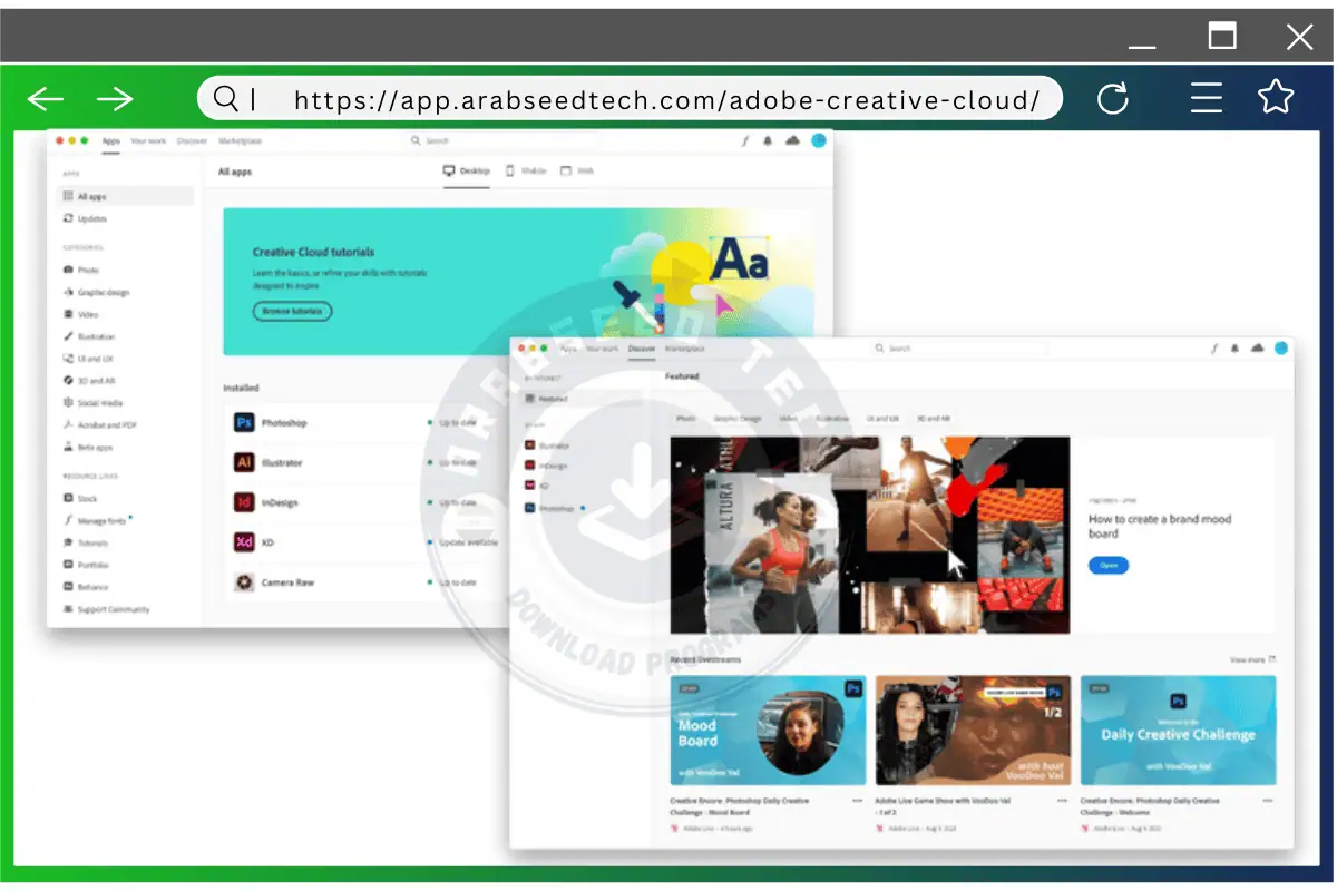 تحميل Adobe Creative Cloud مفعل أحدث إصدار من ميديافاير الكمبيوتر 2026